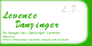 levente danzinger business card